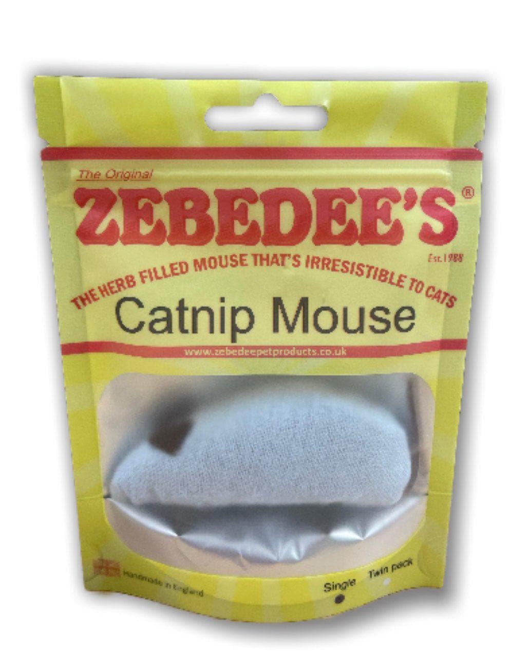 The Original Zebedee&#39;s Catnip Mouse - Zebedee&#39;s Pet Products